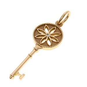 Tiffany & Co Tiffany & Co Daisy Key Small 1p Diamond Pendant Top 18k Pink Gold